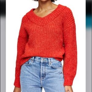 New with Tags Topshop V-Neck Sweater size 12